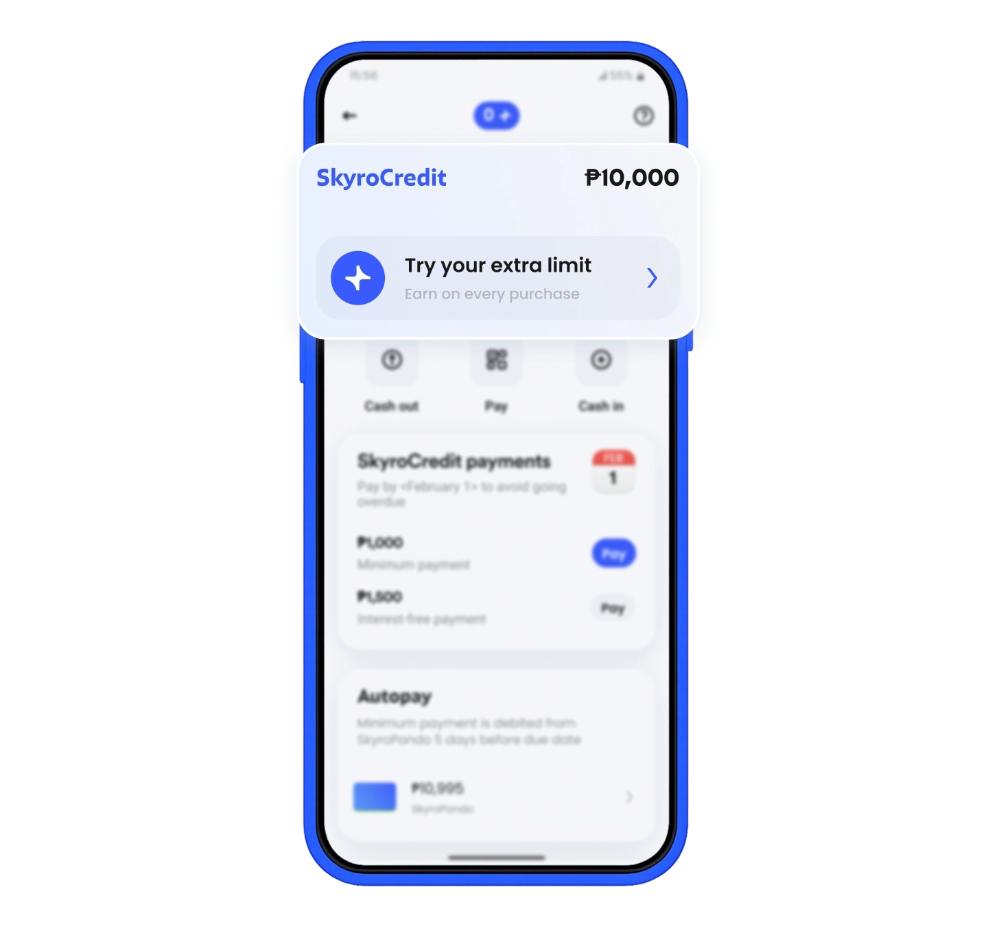 a screenshot from the app shows a text message on the phone