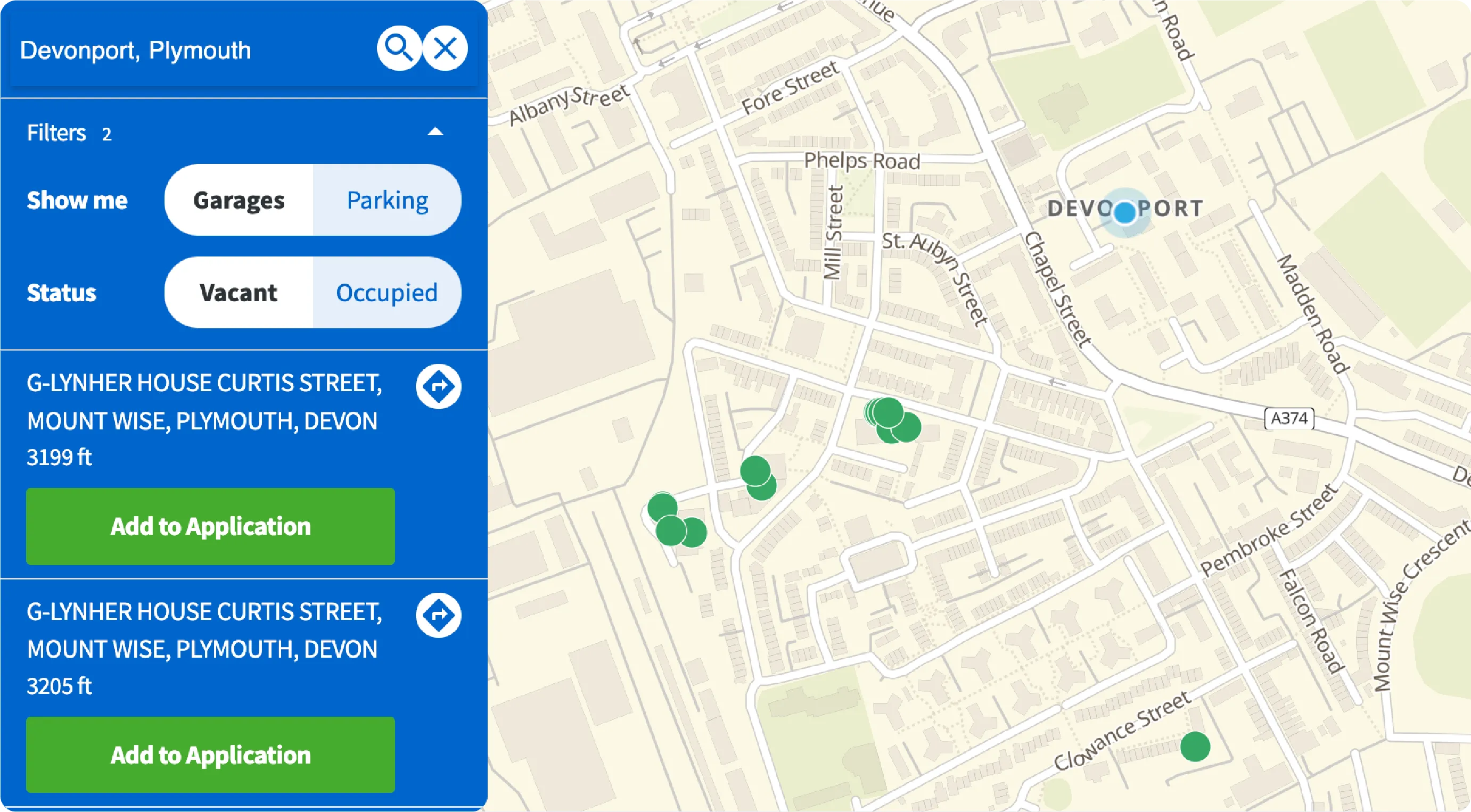 garage and parking locator