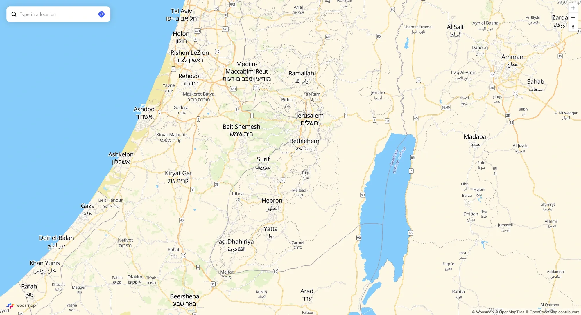 Map of Israel