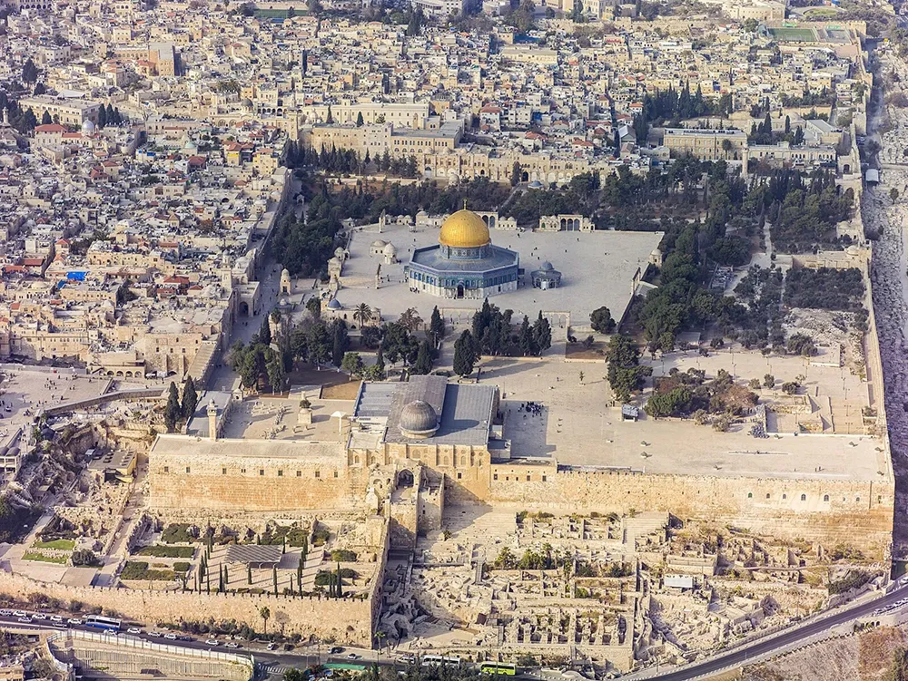 Aerial view of the Temple Mount, 2013