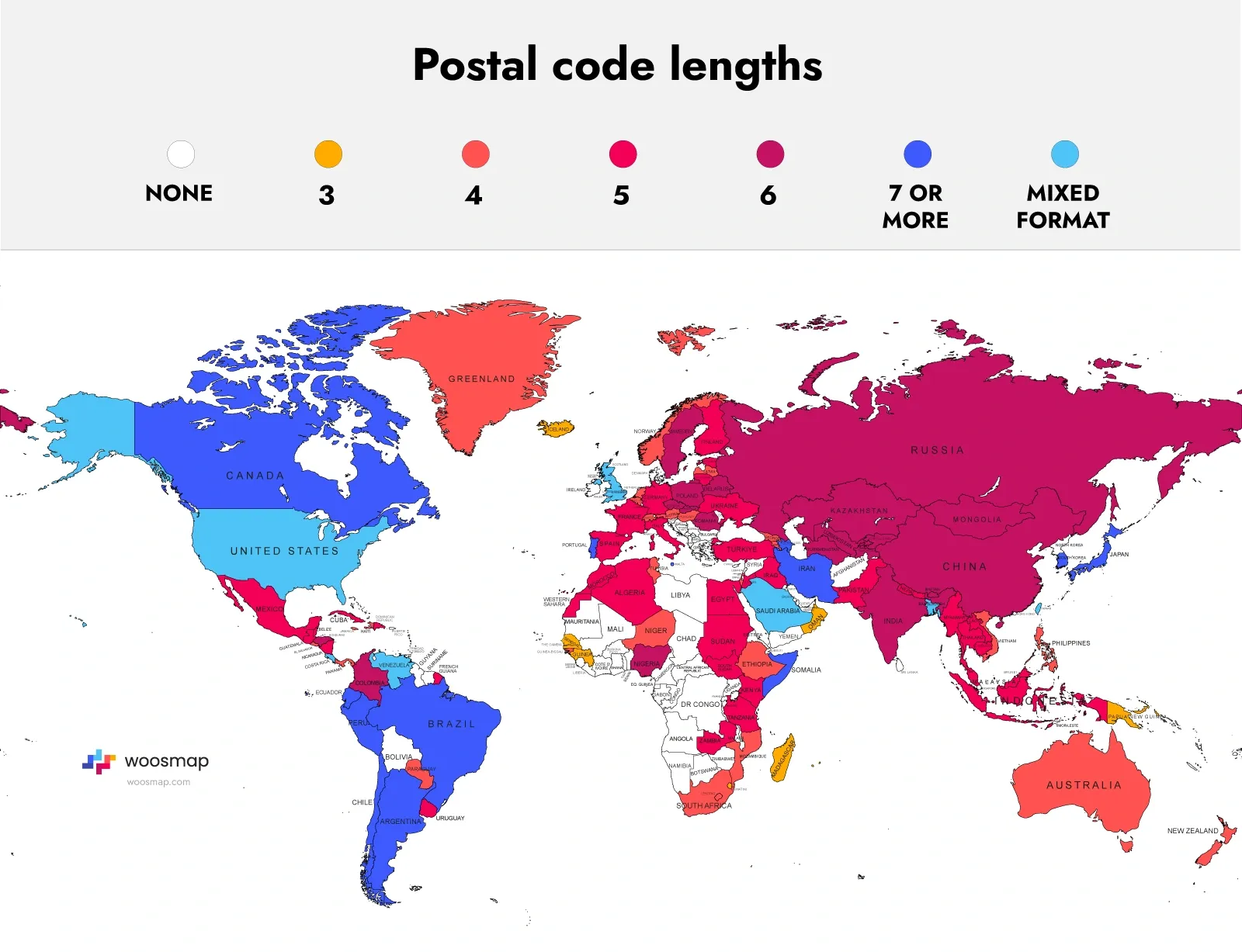 Different postal code formats around-the-world-around the world