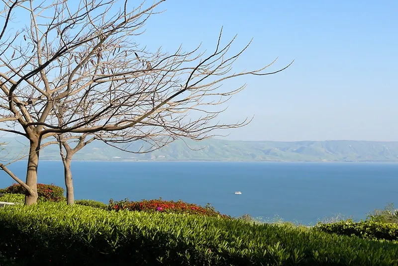 View of the Lake Kinneret in Israel