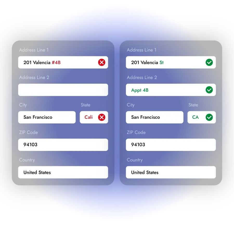 checkout form