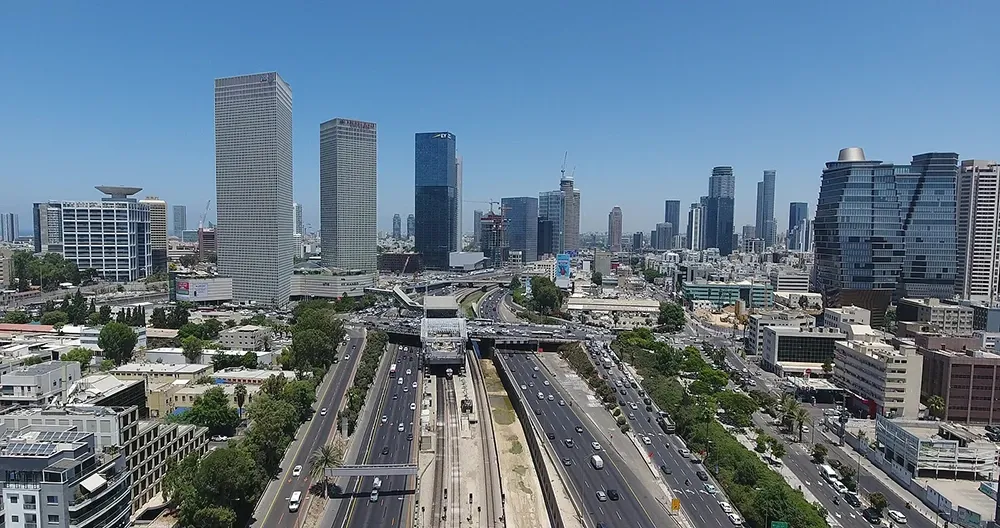 Hashalom interchange, Tel Aviv, july 2019