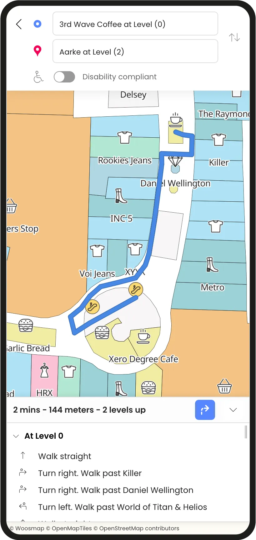 Indoor Distance Calculation