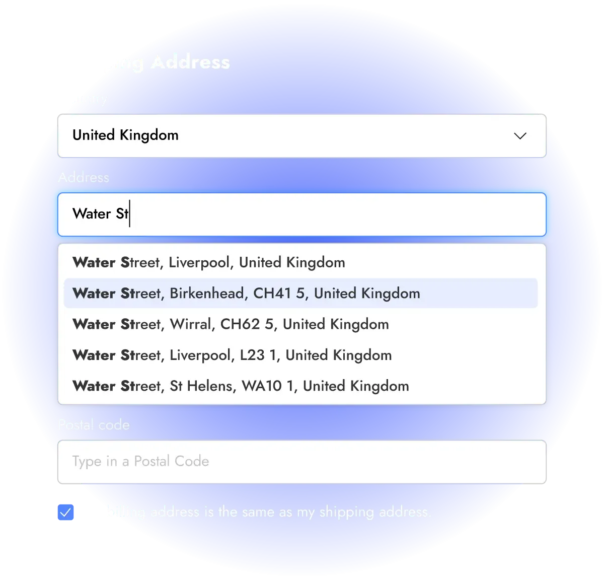 address autocomplete uk