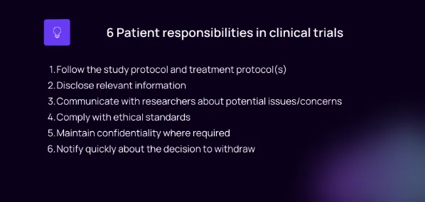 responsibilities in clinical trials