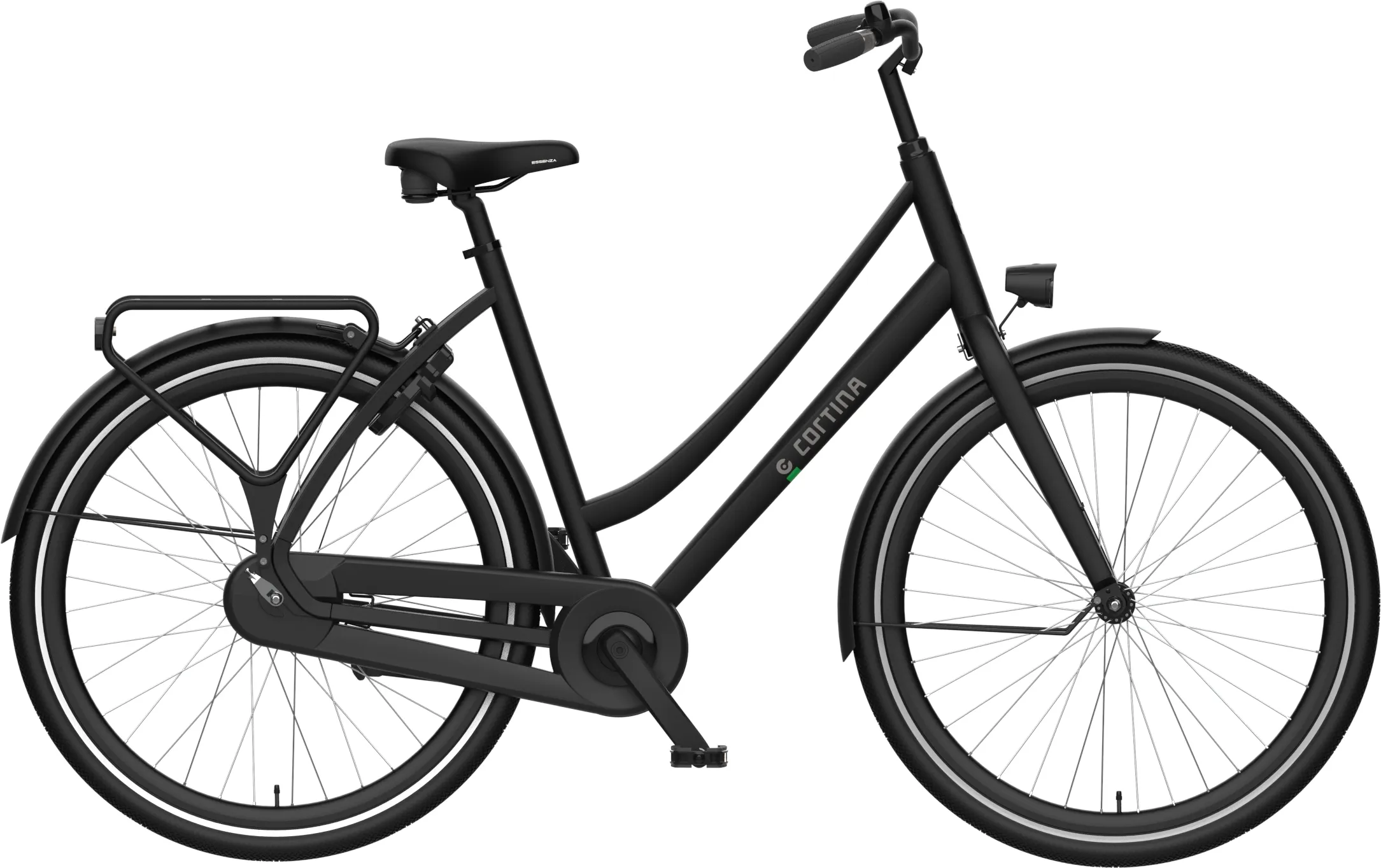 zijkant cortina tide jet black damesfiets