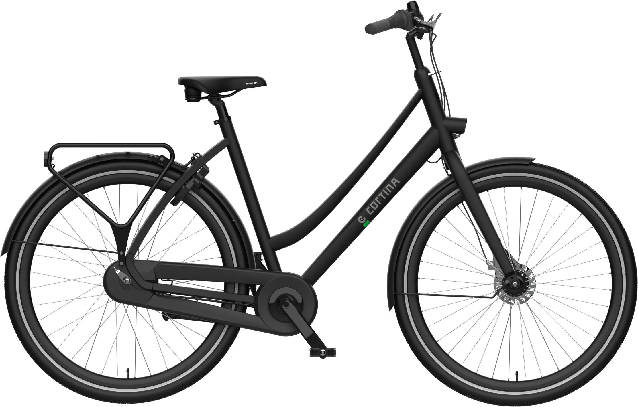 zijkant cortina tide jet black damesfiets