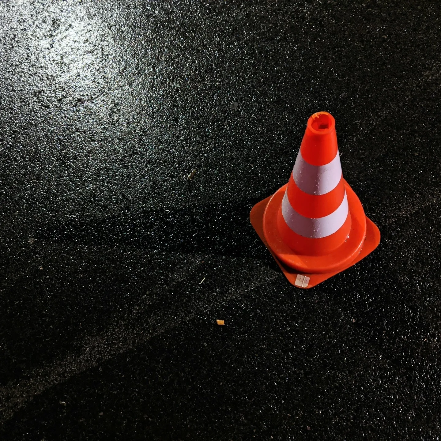 orange and white traffic cone